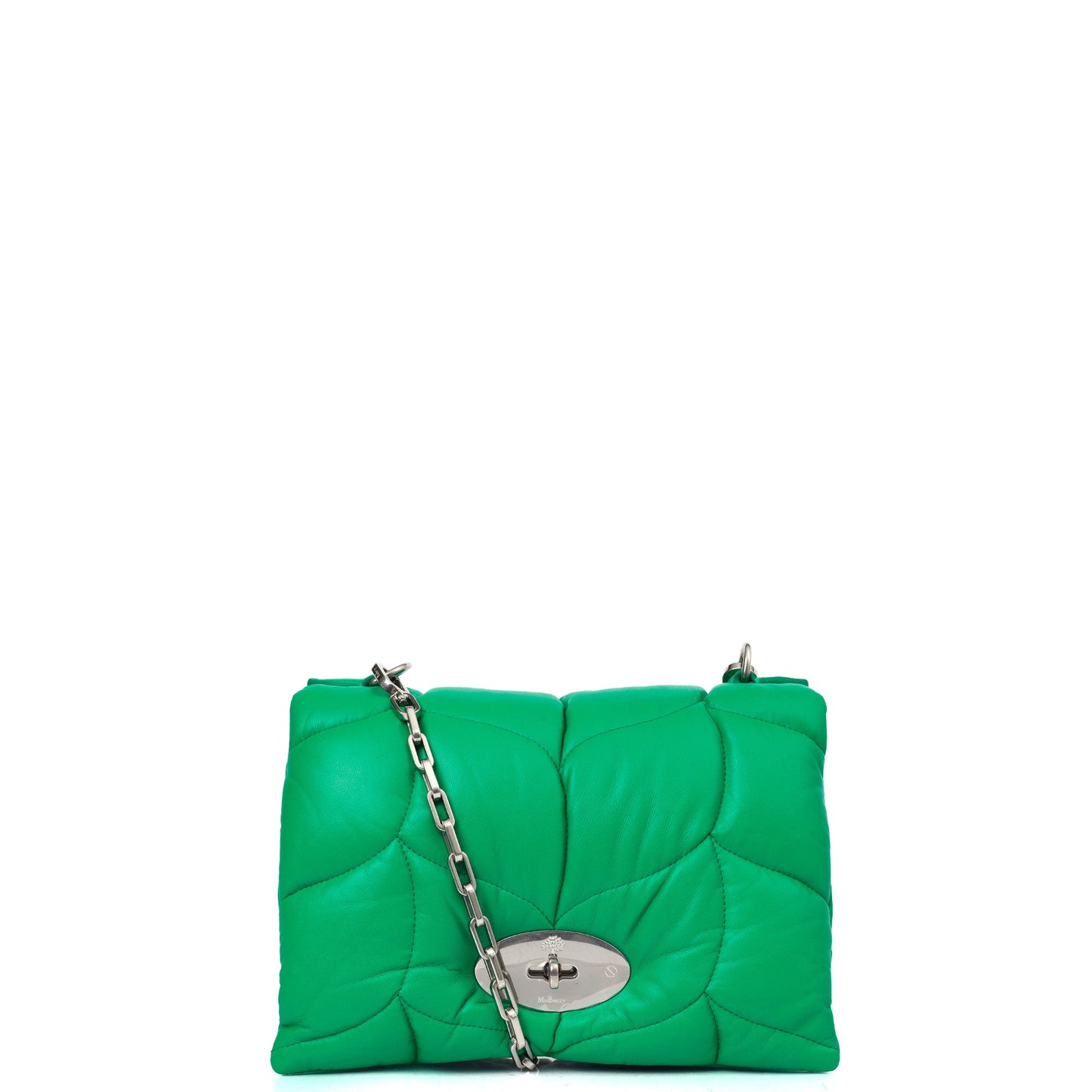 Mulberry Cross Body Little Softie in Lawn Green, Leather — Front View