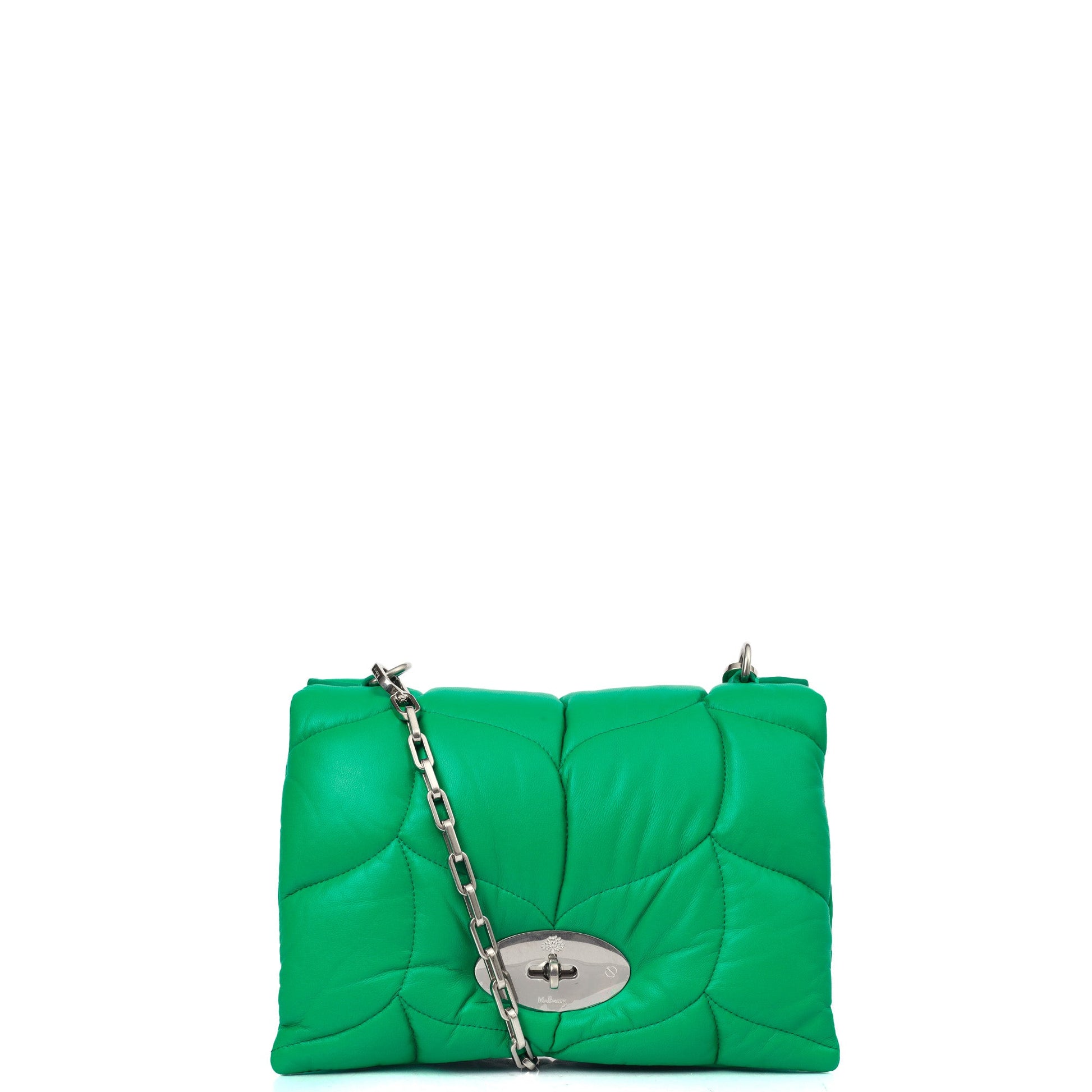 Mulberry Cross Body Little Softie in Lawn Green, Leather — Front View