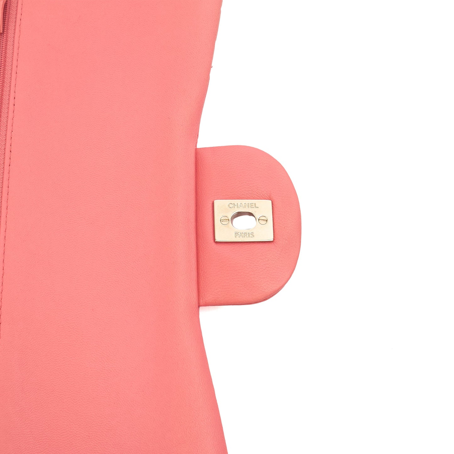Chanel Shoulder Bag Classic Double Flap - Large in Pink, Lambskin Leather — Alternate View 17