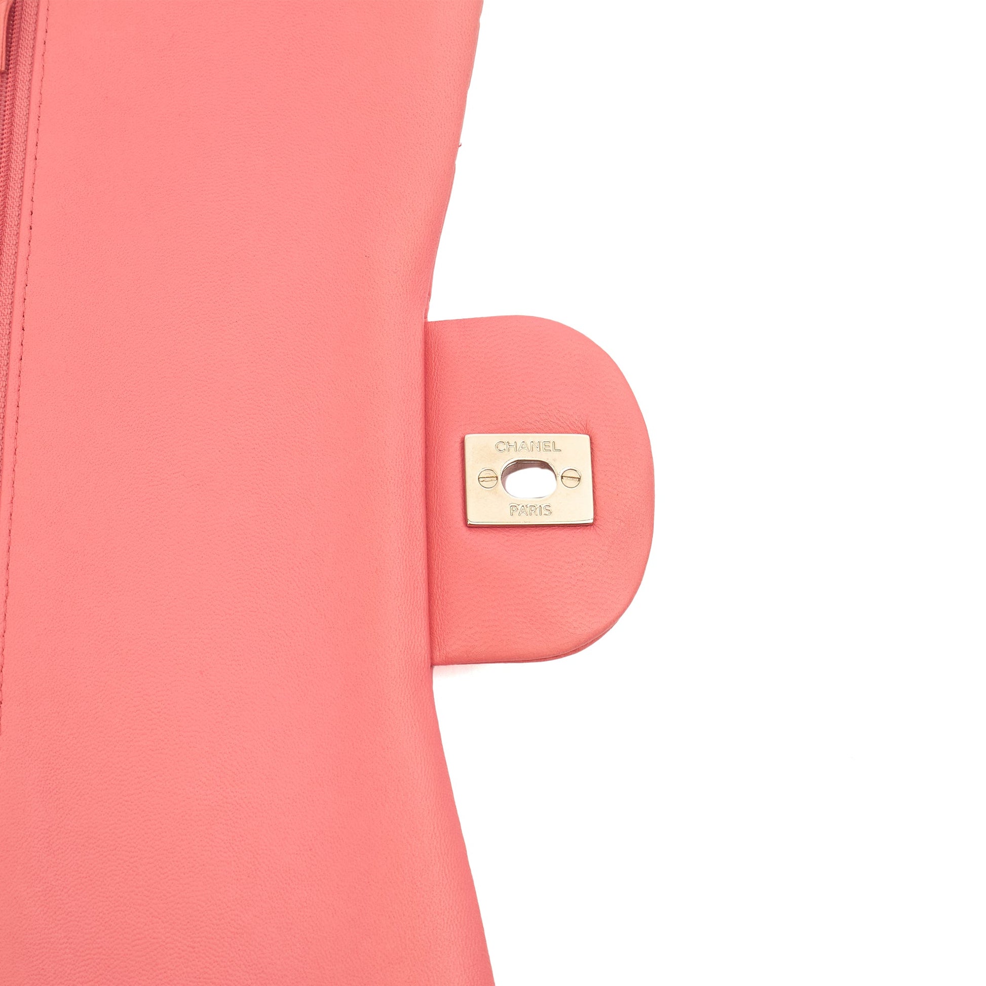 Chanel Shoulder Bag Classic Double Flap - Large in Pink, Lambskin Leather — Alternate View 17
