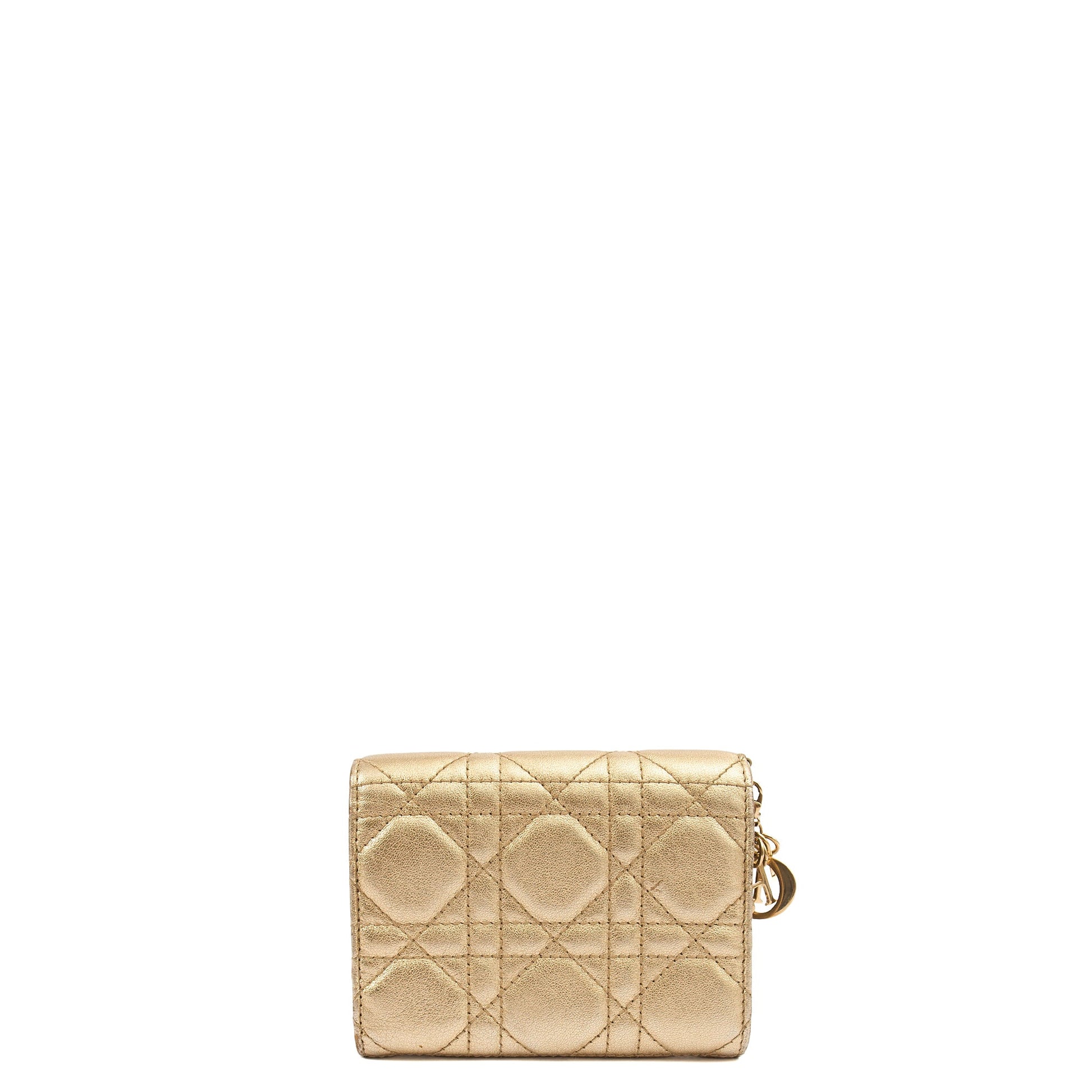 Christian Dior Wallet Wallet in Metallic, Calfskin — Alternate View 10
