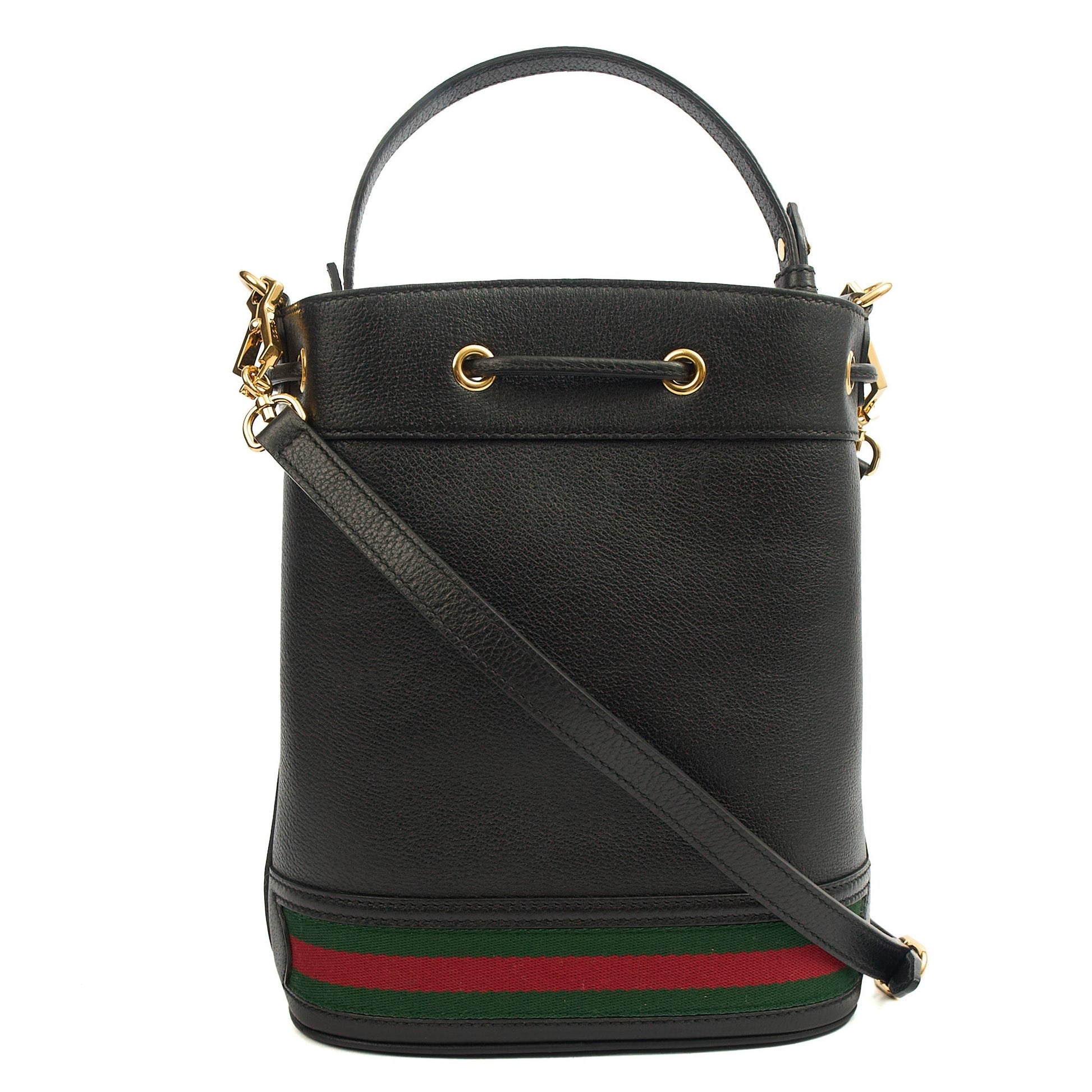 Gucci Bucket Bag Ophidia Bucket Bag in Black, Leather — Back View