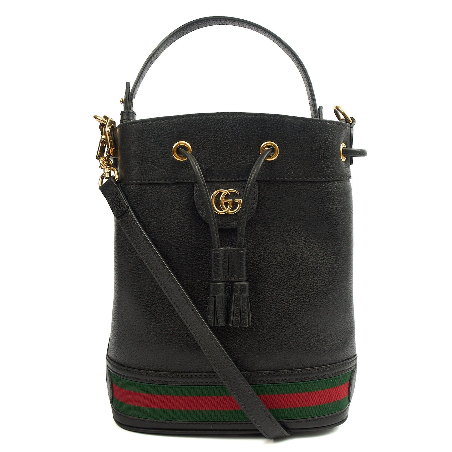 Gucci Bucket Bag Ophidia Bucket Bag in Black, Leather — Front View