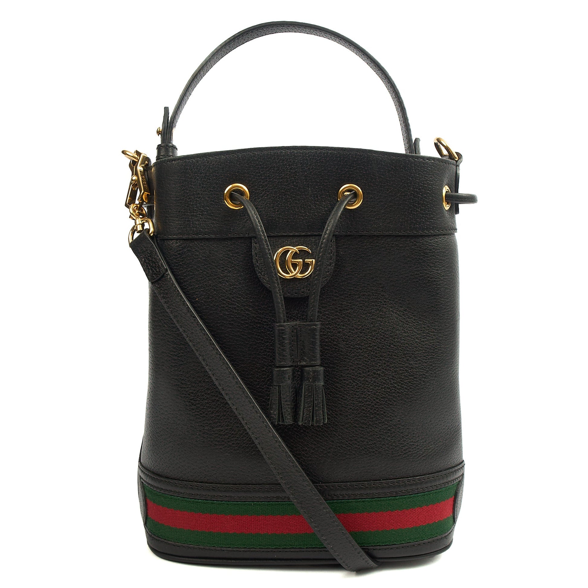 Gucci Bucket Bag Ophidia Bucket Bag in Black, Leather — Front View