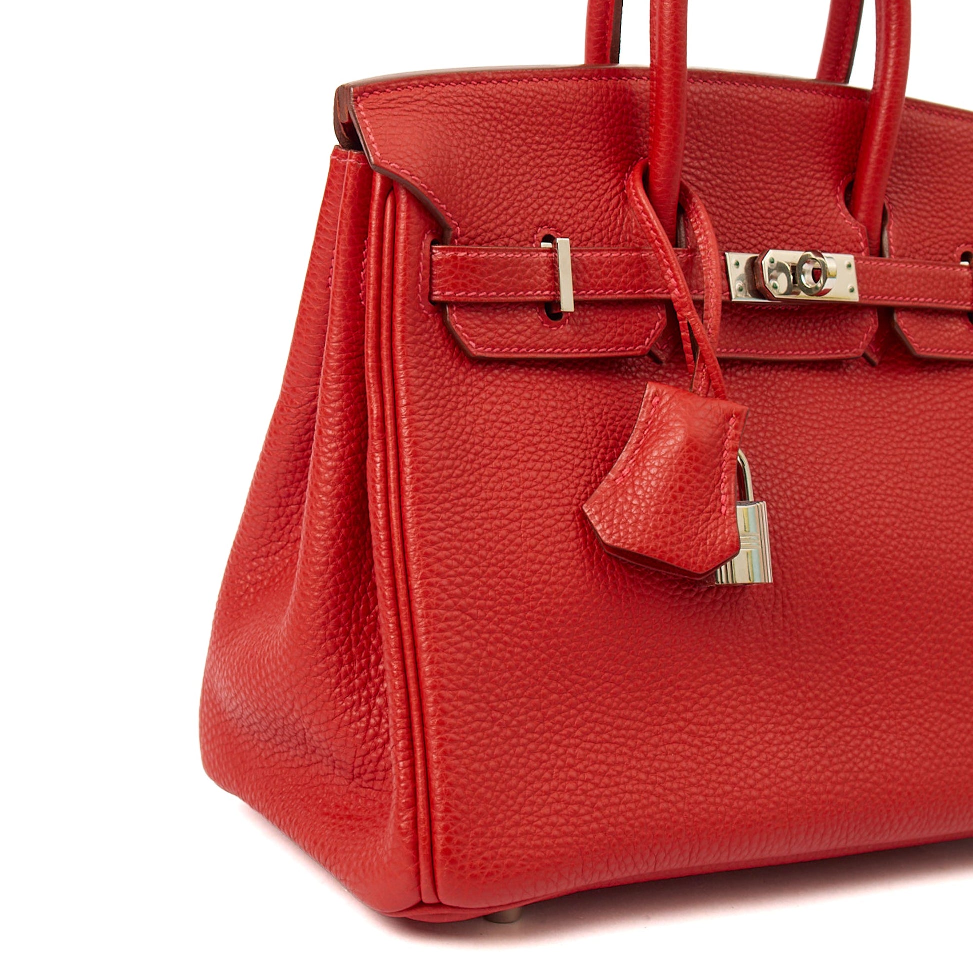 Hermes Birkin 25 in Rouge Garance, Togo Leather — Lifestyle View