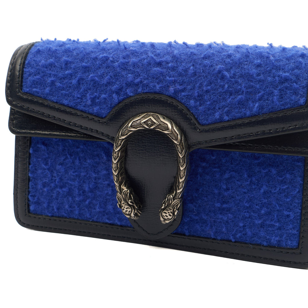 Gucci Cross Body Dionysus - Mini in Blue, Fabric — Detail View