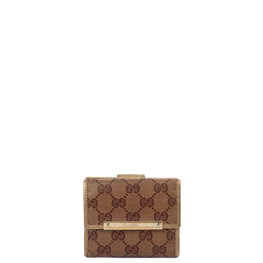 Gucci Wallet Wallet in GG Supreme, Leather — Front View