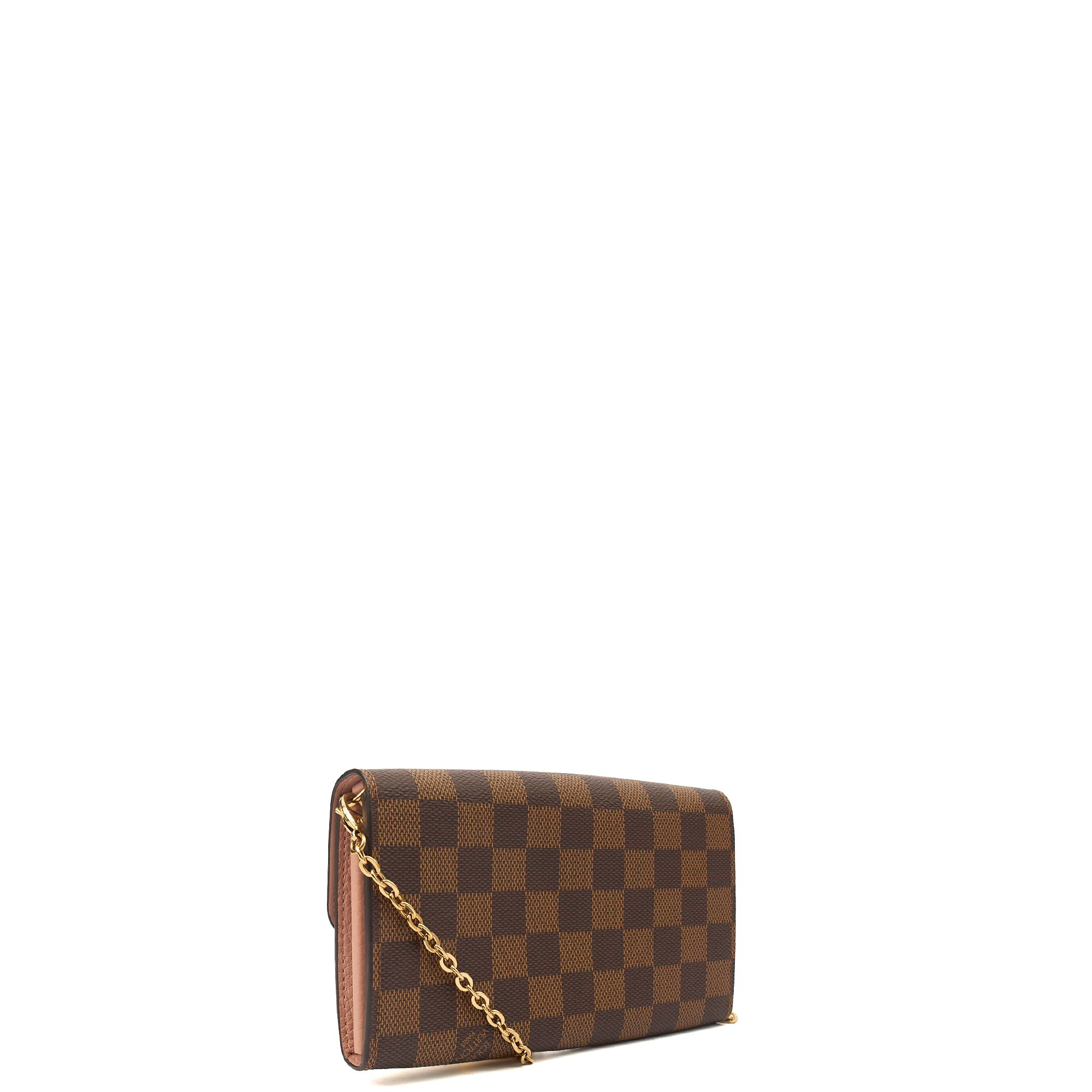Louis Vuitton Cross Body Croisette Wallet on Chain in Damier Ebene, Canvas — Alternate View 10