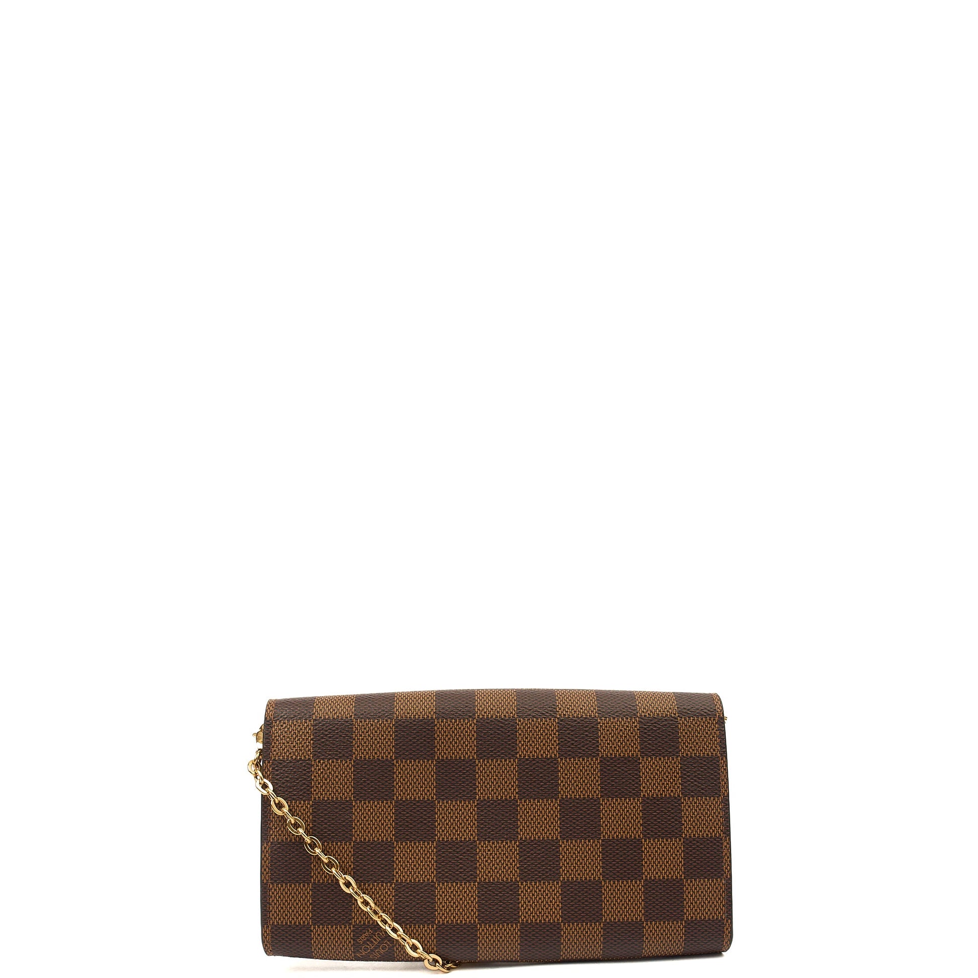 Louis Vuitton Cross Body Croisette Wallet on Chain in Damier Ebene, Canvas — Alternate View 11