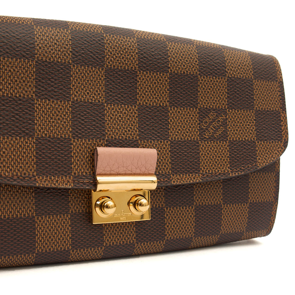 Louis Vuitton Cross Body Croisette Wallet on Chain in Damier Ebene, Canvas — Alternate View 14