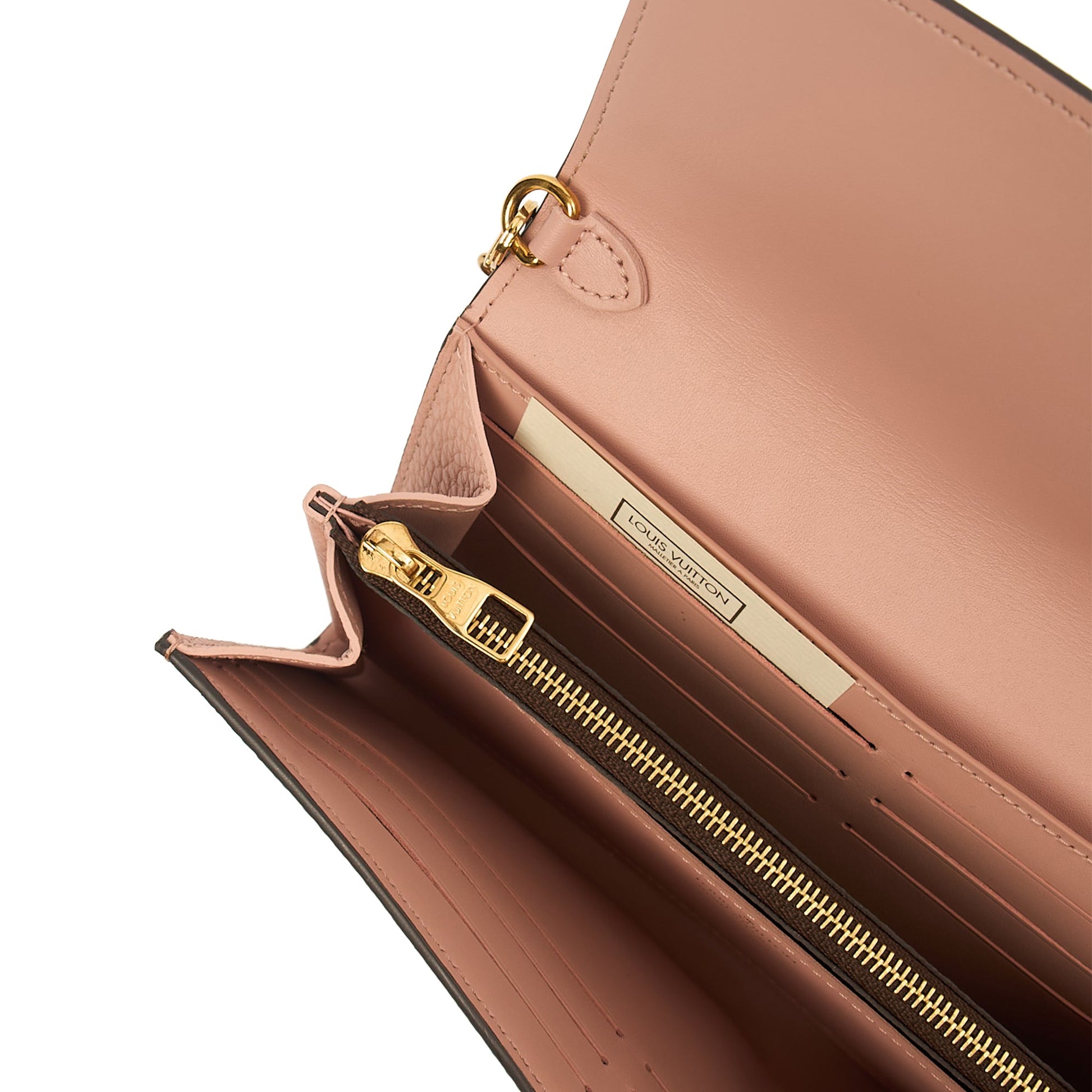 Louis Vuitton Cross Body Croisette Wallet on Chain in Damier Ebene, Canvas — Alternate View 7