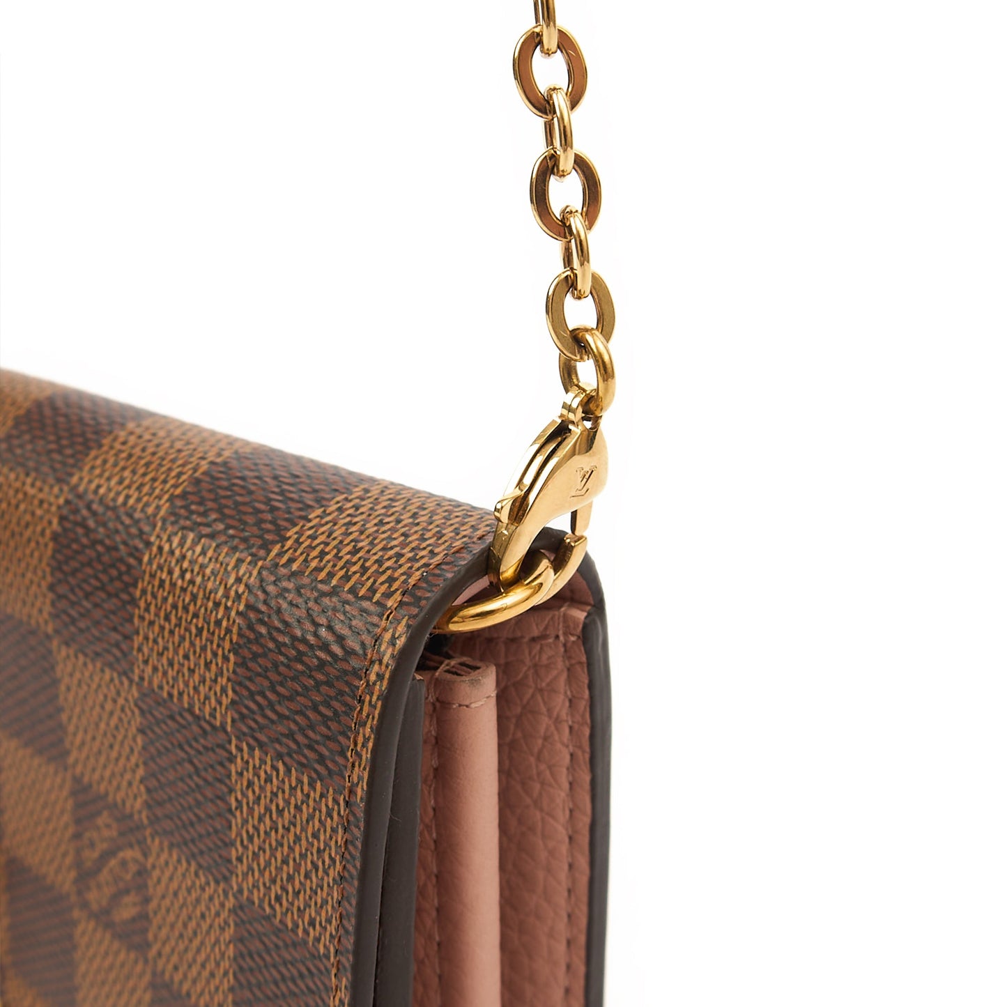 Louis Vuitton Cross Body Croisette Wallet on Chain in Damier Ebene, Canvas — Alternate View 13
