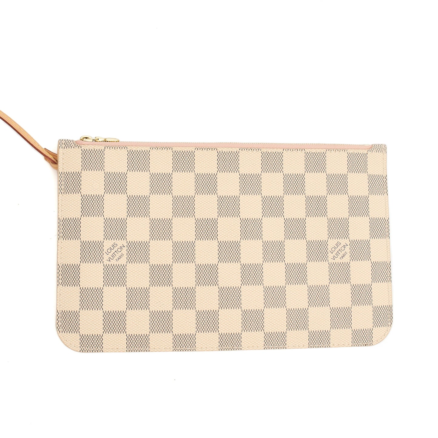 Louis Vuitton Tote Neverfull MM in Damier Ebene, Canvas — Detail View