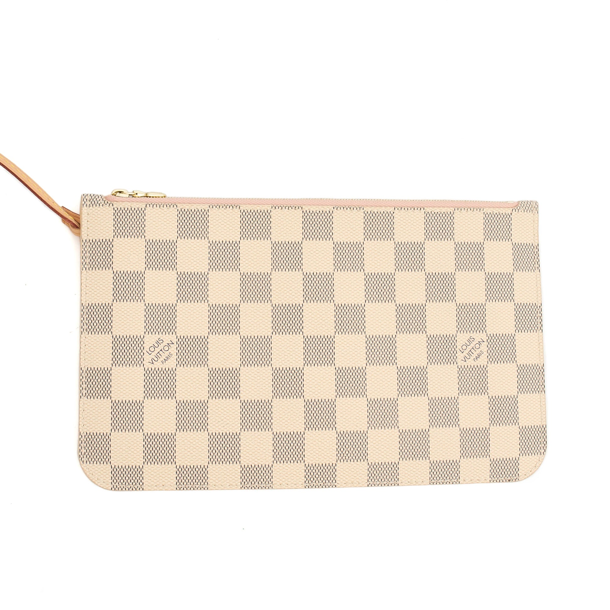 Louis Vuitton Tote Neverfull MM in Damier Ebene, Canvas — Detail View
