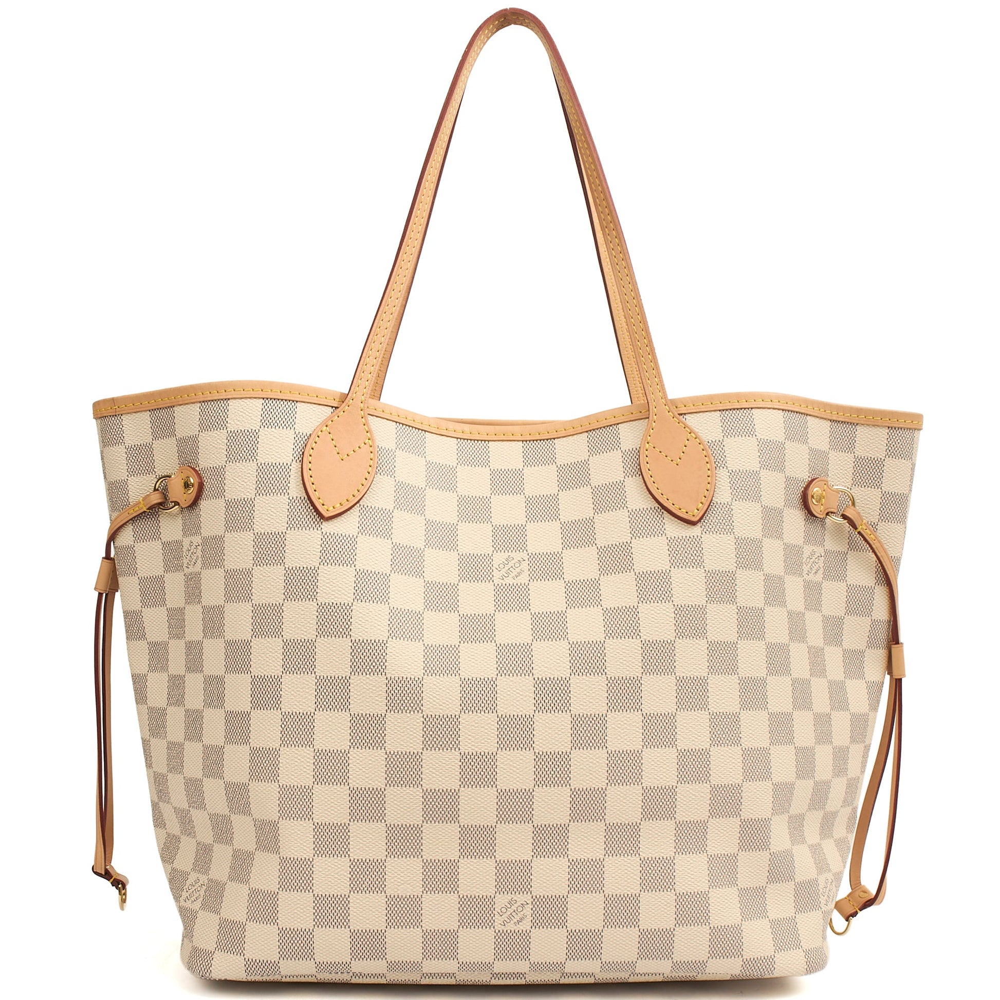 Louis Vuitton Tote Neverfull MM in Damier Ebene, Canvas — Front View