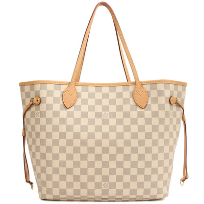 Louis Vuitton Tote Neverfull MM in Damier Ebene, Canvas — Back View