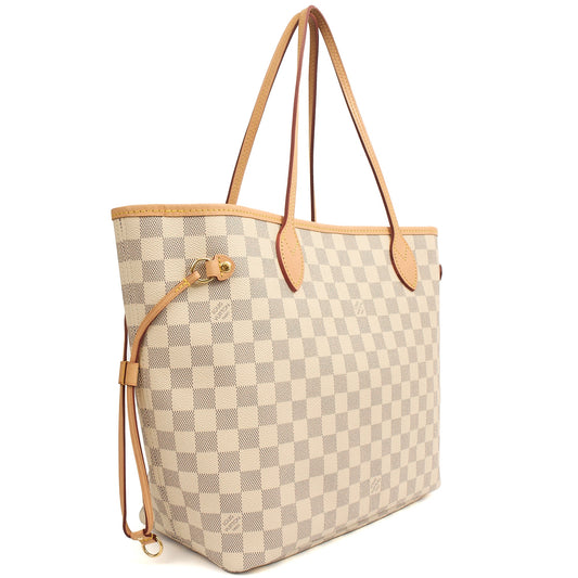 Louis Vuitton Tote Neverfull MM in Damier Ebene, Canvas — Side View