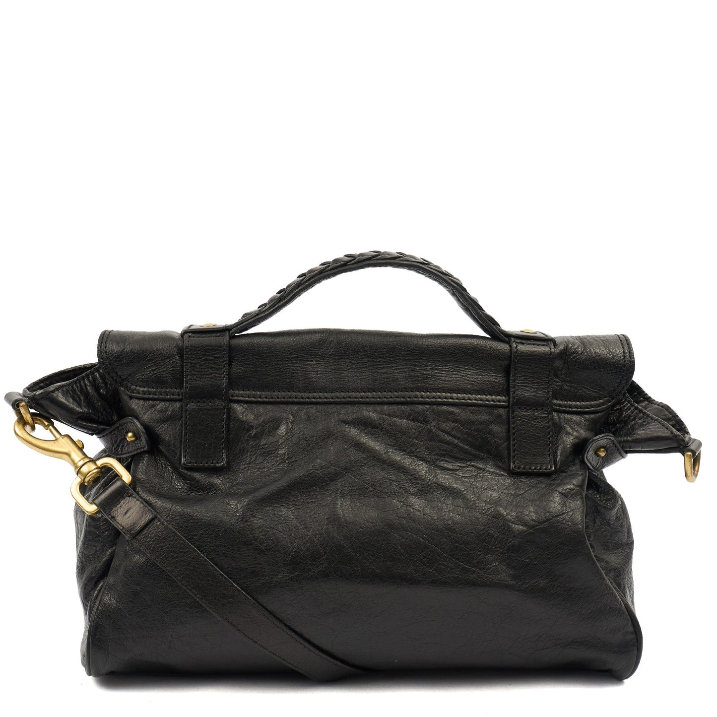 Mulberry Satchel Alexa in Black, Leather — Top View