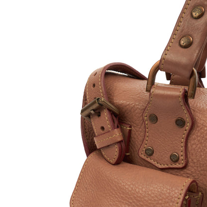Mulberry Top Handle Roxanne in Pink, Calfskin Leather — Lifestyle View