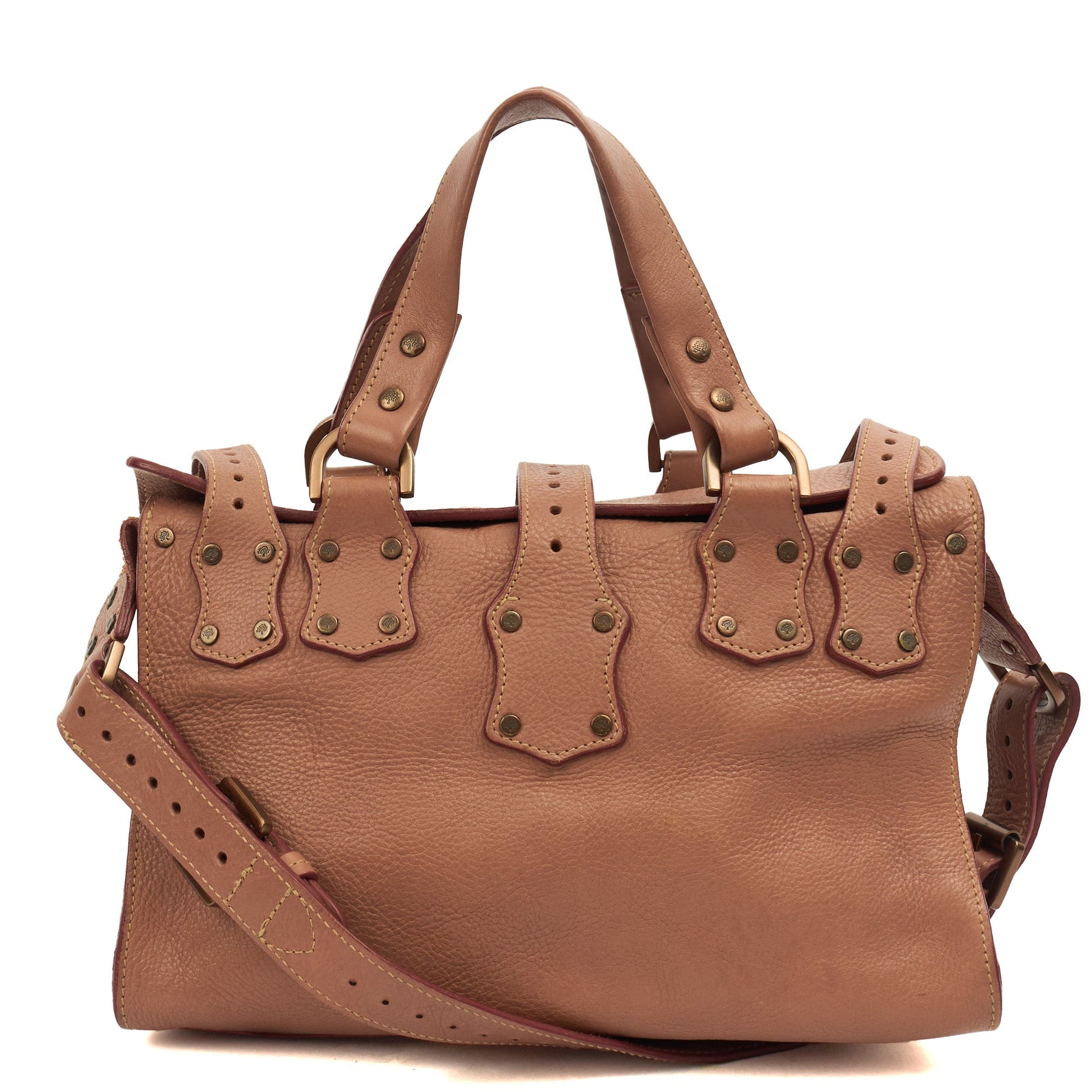 Mulberry Top Handle Roxanne in Pink, Calfskin Leather — Top View