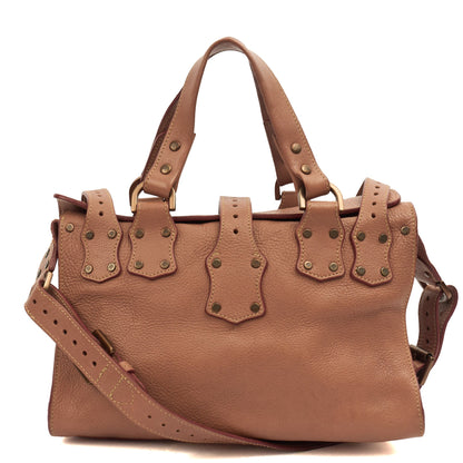 Mulberry Top Handle Roxanne in Pink, Calfskin Leather — Top View
