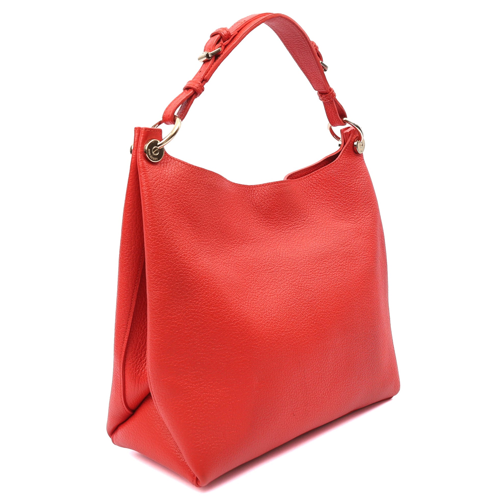 Mulberry Shoulder Bag Freya in Fiery Red, Calfskin Leather — Side View