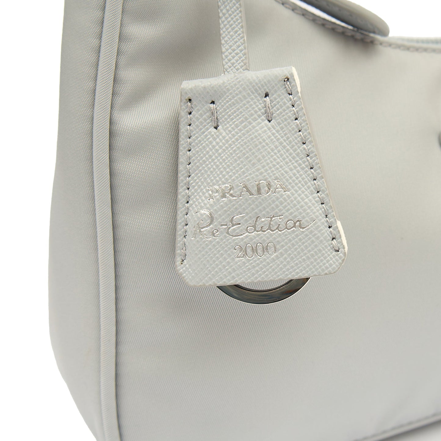 Prada Shoulder Bag Re-Edition 2005 Bag in Blue, Nylon — Detail View