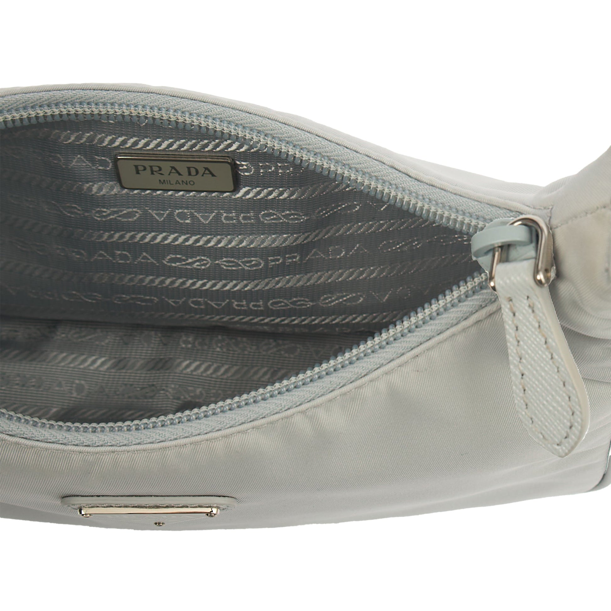Prada Shoulder Bag Re-Edition 2005 Bag in Blue, Nylon — Alternate View 14