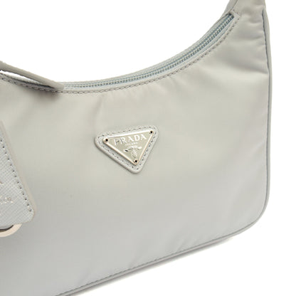 Prada Shoulder Bag Re-Edition 2005 Bag in Blue, Nylon — Alternate View 13