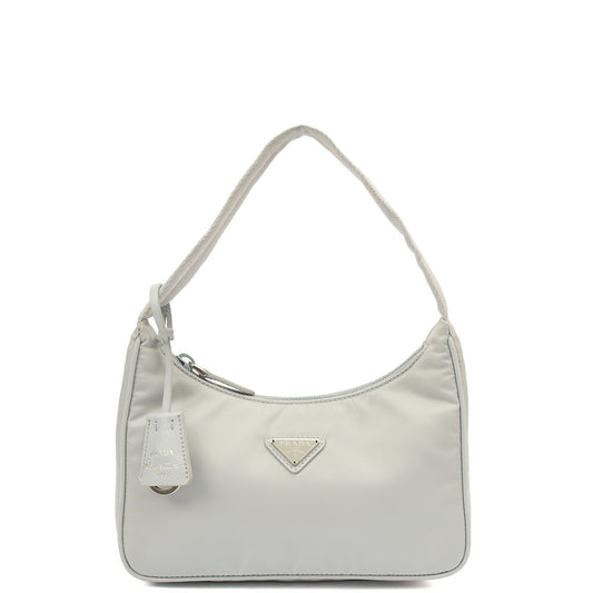 Prada Shoulder Bag Re-Edition 2005 Bag in Blue, Nylon — Front View