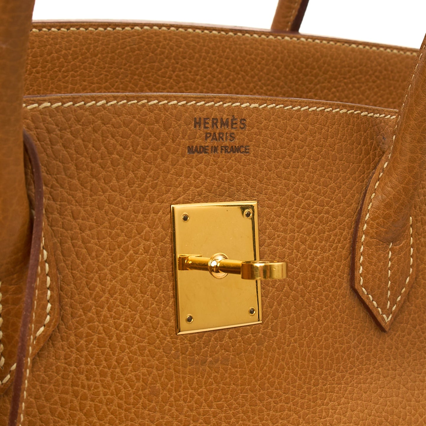 Hermes Tote Birkin 40 in Gold, Fjord Leather — Alternate View 32