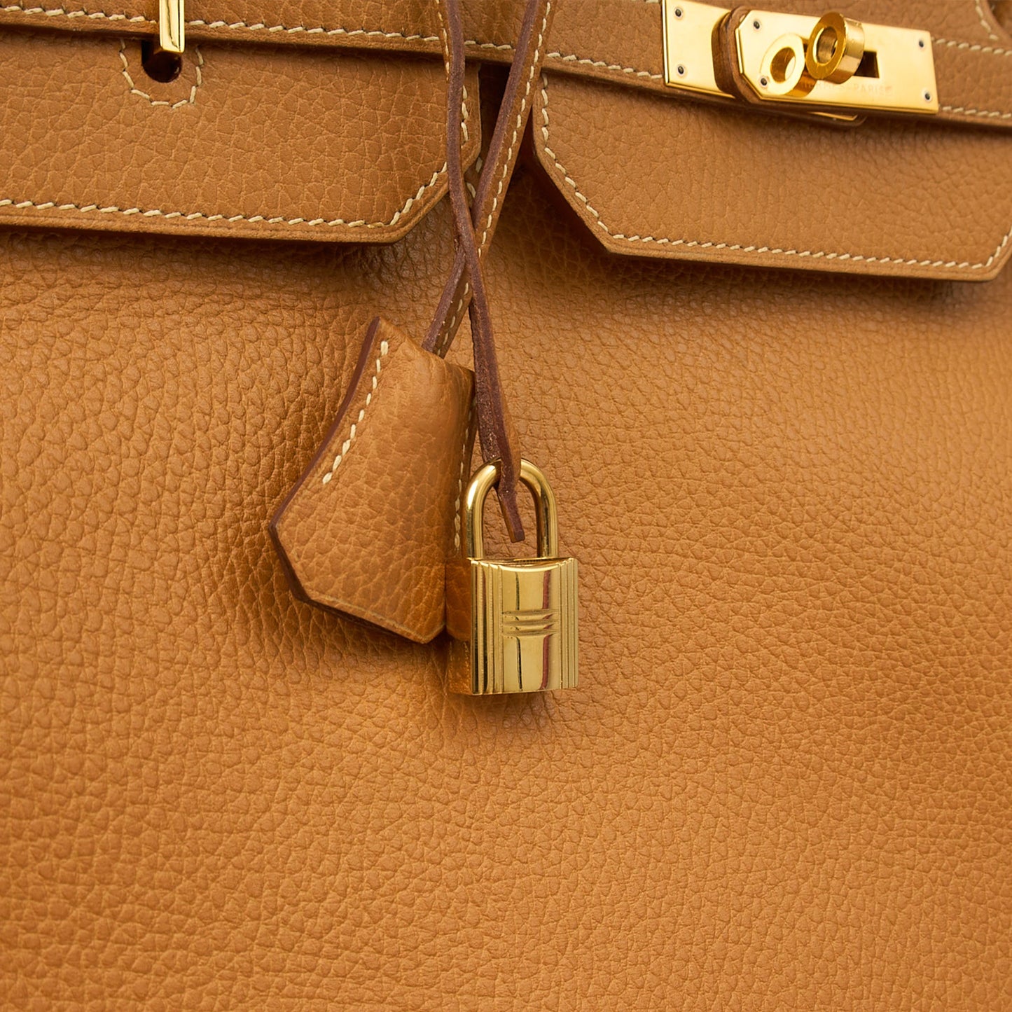 Hermes Tote Birkin 40 in Gold, Fjord Leather — Alternate View 19