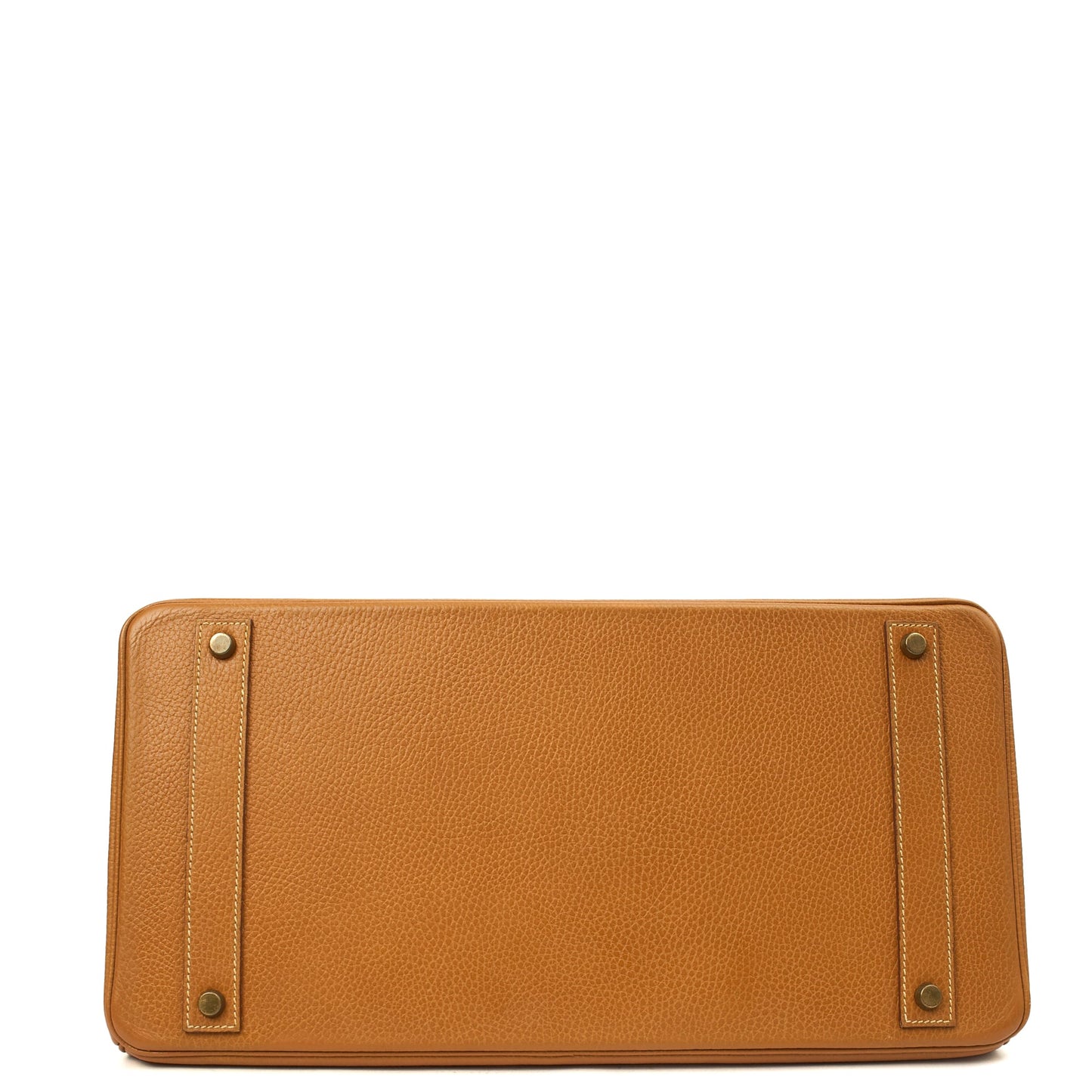 Hermes Tote Birkin 40 in Gold, Fjord Leather — Top View
