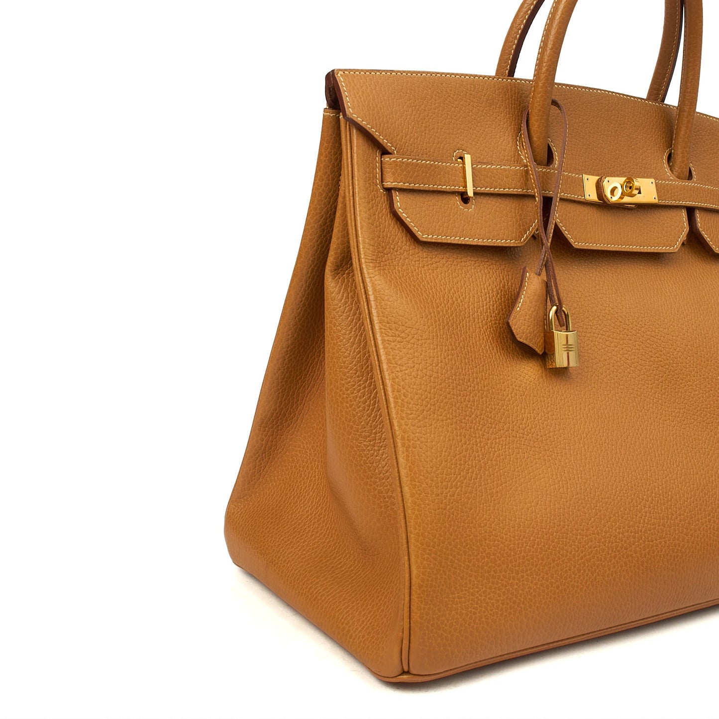 Hermes Tote Birkin 40 in Gold, Fjord Leather — Alternate View 29