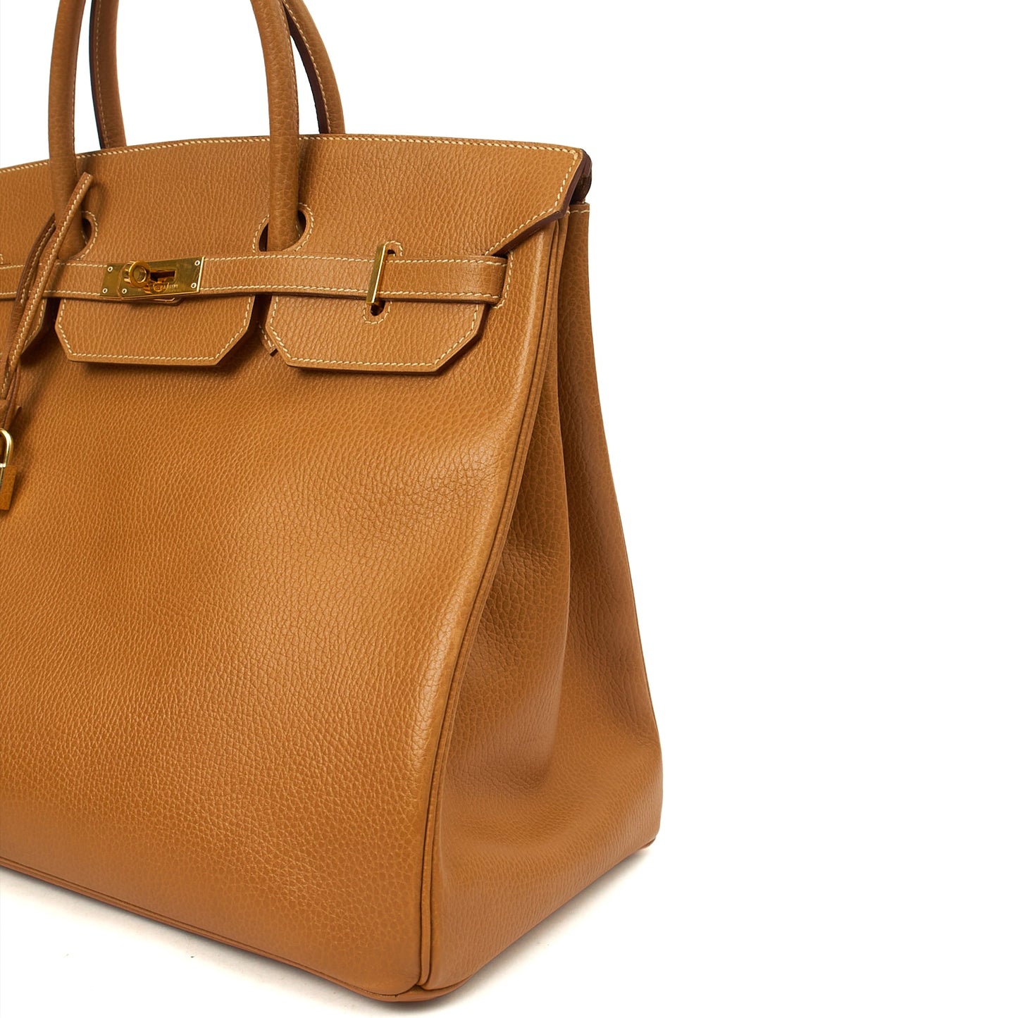 Hermes Tote Birkin 40 in Gold, Fjord Leather — Alternate View 33