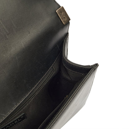 Chanel Top Handle Boy Top Handle - Medium in Black, Calfskin Leather — Alternate View 18