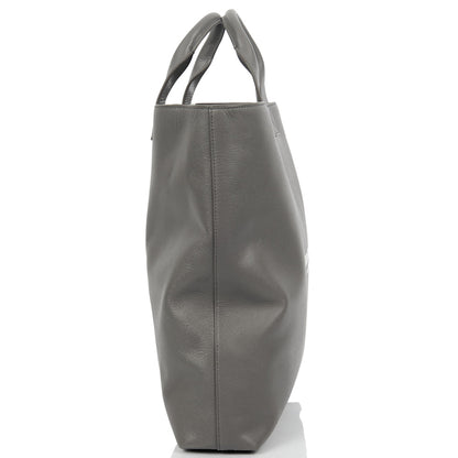 Burberry Tote in Grey, Leather — Back View