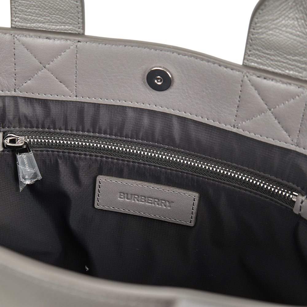 Burberry Tote in Grey, Leather — Alternate View 9