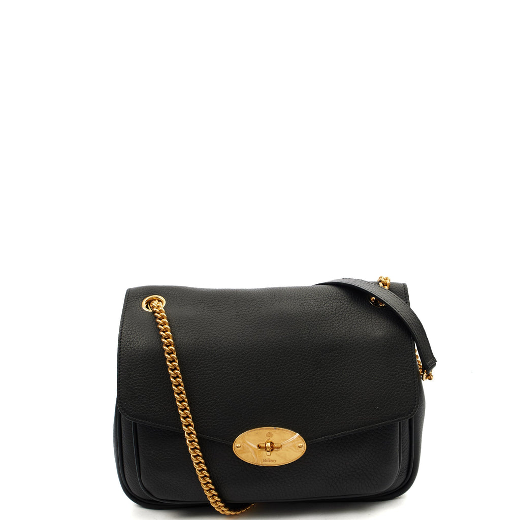 Mulberry Satchel Darley Shoulder Bag  in Black, Leather — Front View