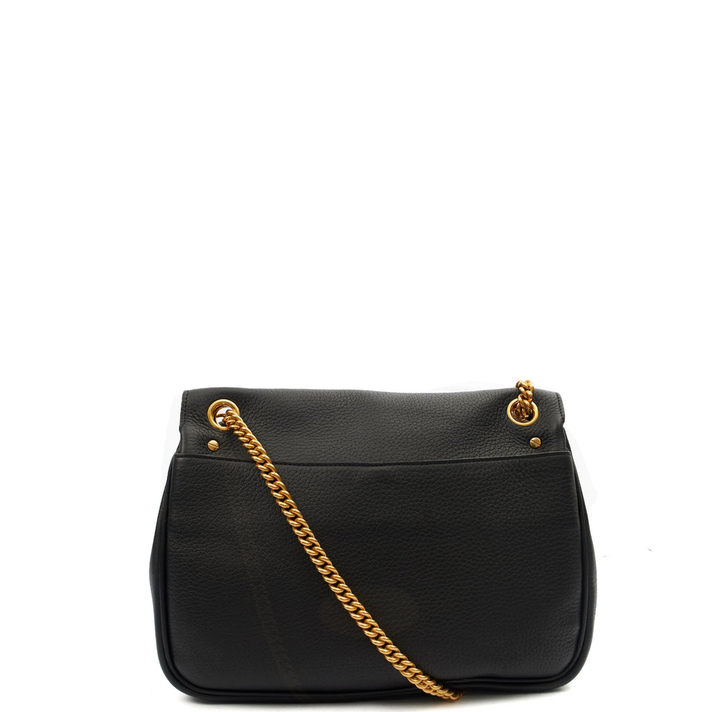 Mulberry Satchel Darley Shoulder Bag  in Black, Leather — Back View