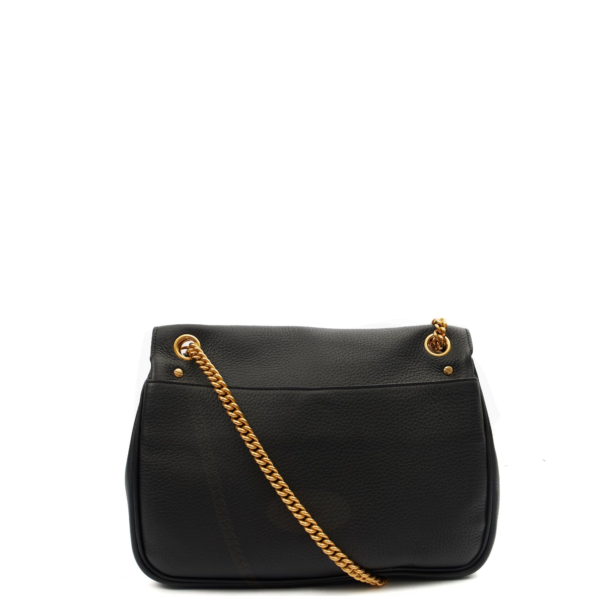 Mulberry Satchel Darley Shoulder Bag  in Black, Leather — Back View