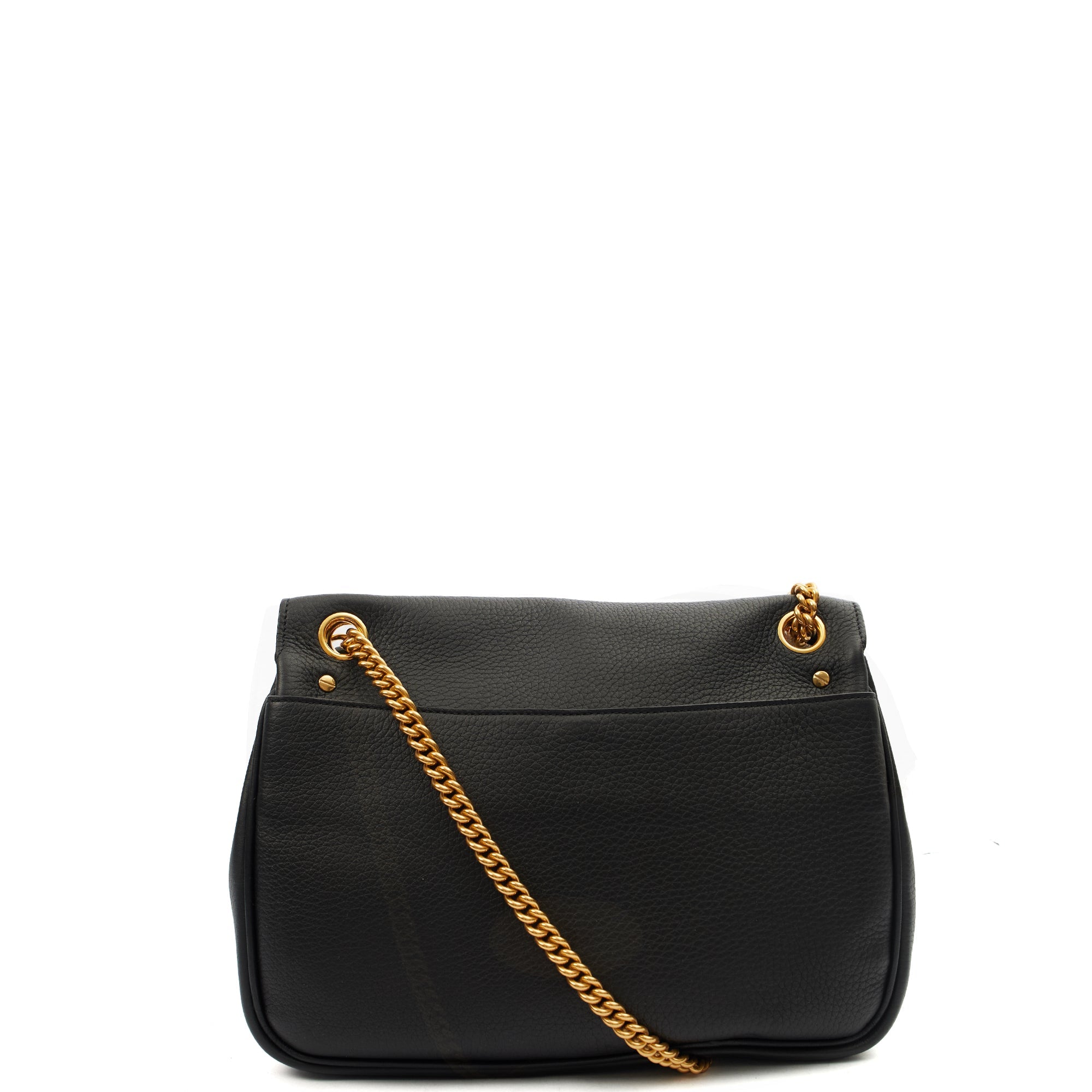 Mulberry Satchel Darley Shoulder Bag  in Black, Leather — Back View
