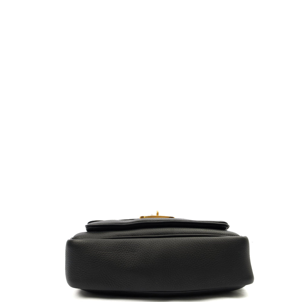 Mulberry Satchel Darley Shoulder Bag  in Black, Leather — Top View