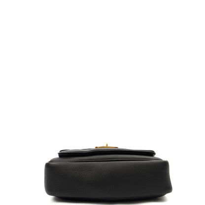 Mulberry Satchel Darley Shoulder Bag  in Black, Leather — Top View