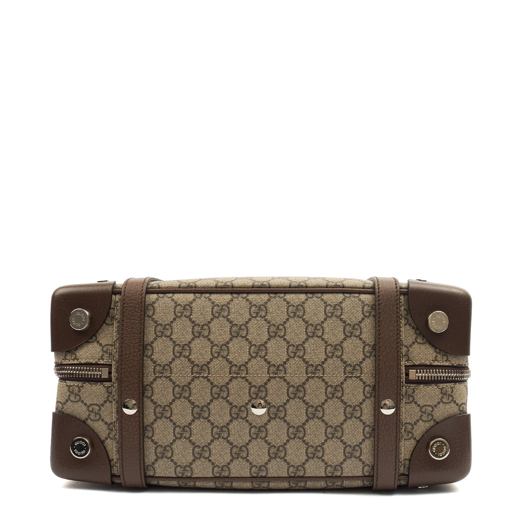 Gucci Top Handle Crossbody  in Brown, Leather — Top View