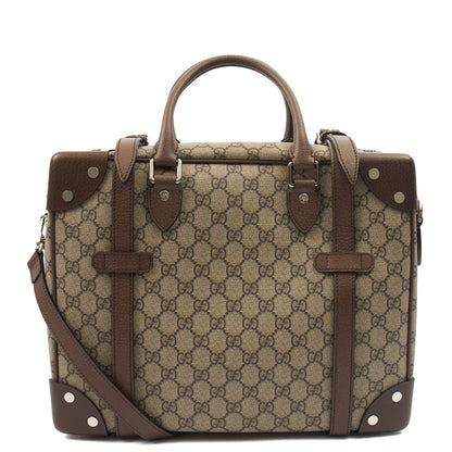 Gucci Top Handle Crossbody  in Brown, Leather — Back View