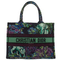 Christian Dior Tote Book Tote - Small in Blue, Fabric — Front View