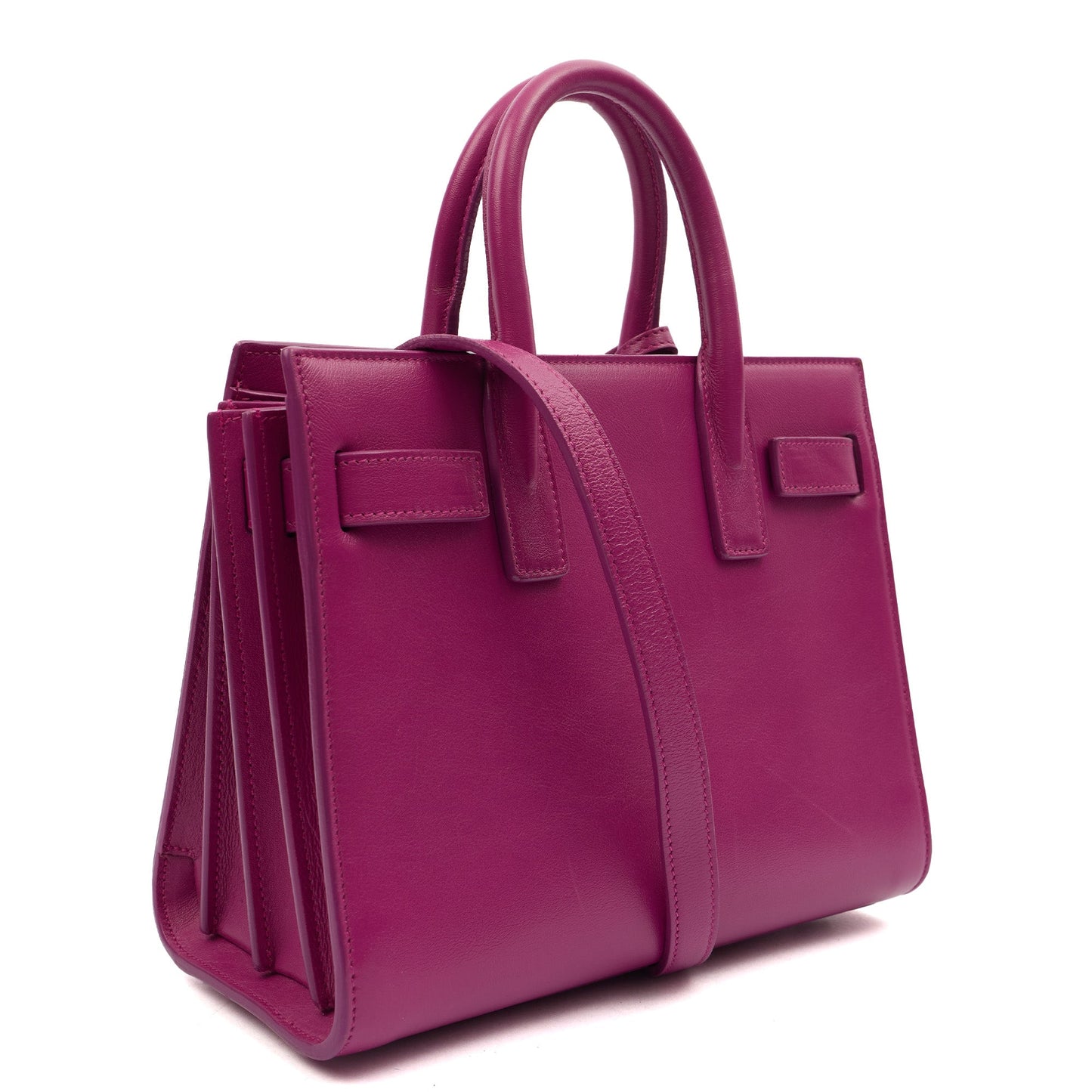 Saint Laurent Tote Sac de Jour Nano in Pink, Calfskin Leather — Alternate View 8