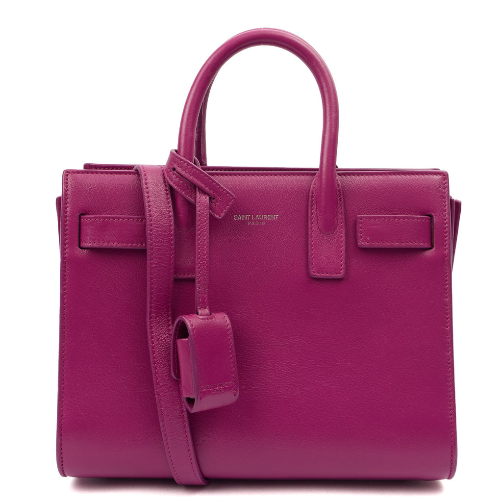 Saint Laurent Tote Sac de Jour Nano in Pink, Calfskin Leather — Alternate View 7
