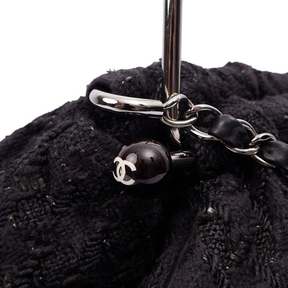 Chanel Top Handle Tweed Top Handle in Black, Fabric — Lifestyle View